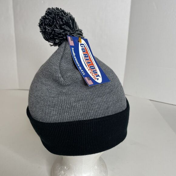 New 23 GOAT Winter Beanie, Gray/Black, Knit, Pom, Acrylic NWT - Picture 4 of 9